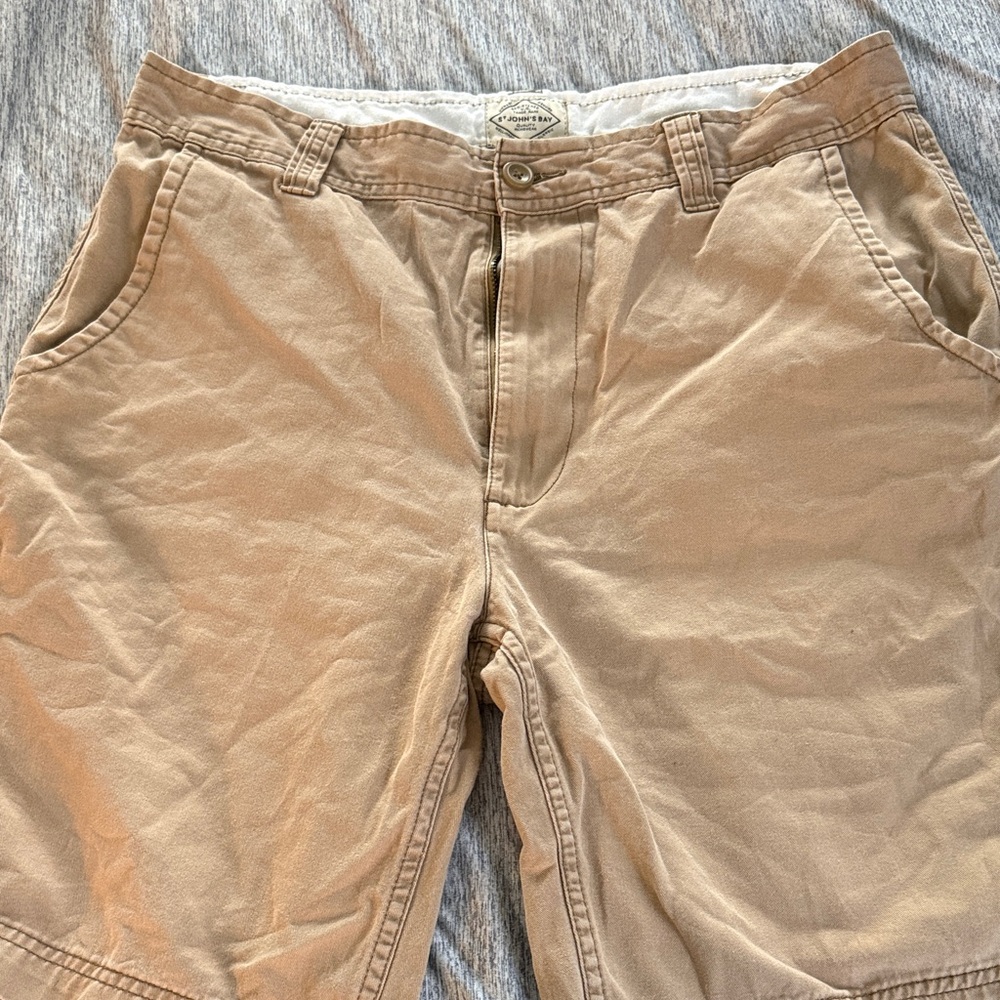 St. John's Bay Tan Cotton Chino Shorts
